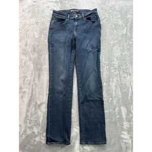 Levis Mid Rise Straight Jeans Womens Sz 6 Dark Blue Stretch Western Cowgirl Soft